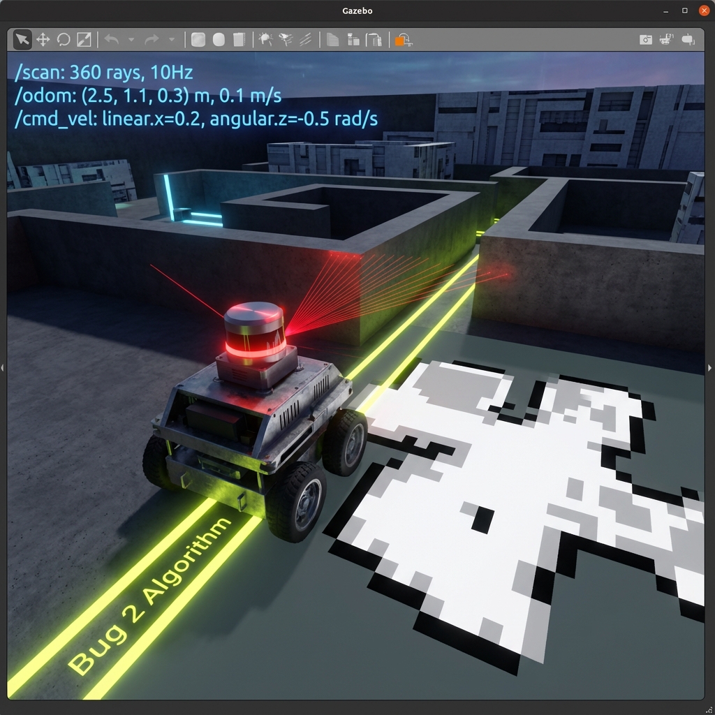 Obstacle Avoidance with a ROS-Simulated Mobile Robot